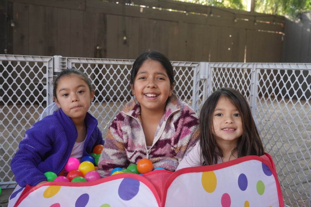Children in the ball pit
